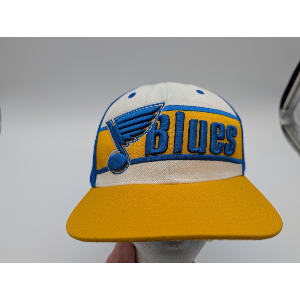 Zephyr St Louis Blues NHL Snapback Hat Vintage Blue Yellow White Wool Cap
